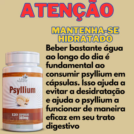 psyllium 120 capsulas 100% Original pissilio Fibra Solúvel Fibra Alimentar